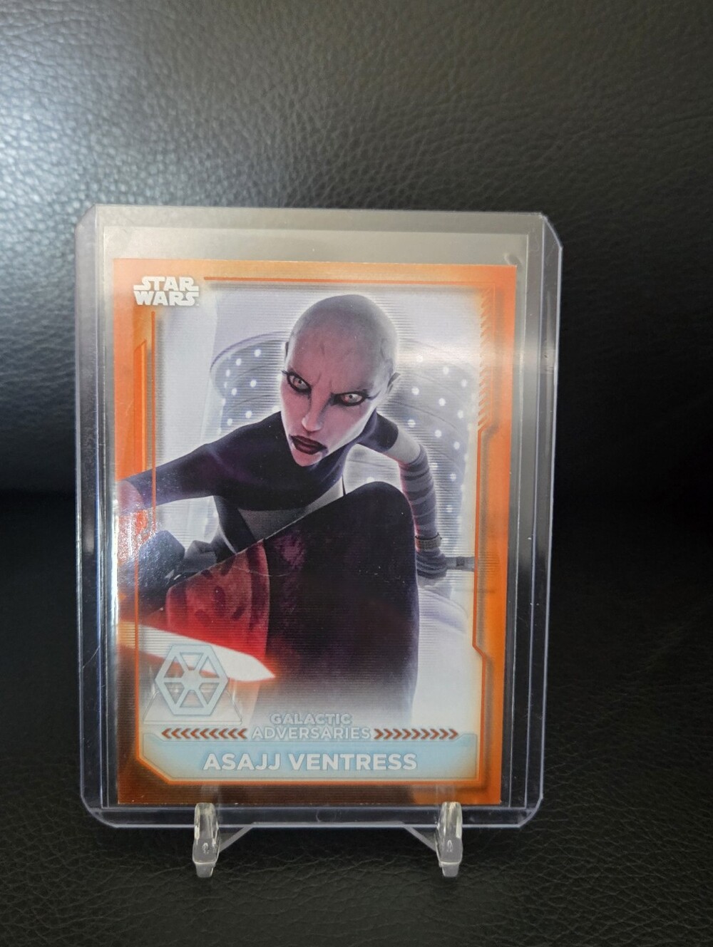 Topps Star Wars Galactic Adversaries Asajj Ventress Orange Parallel Card #25/50